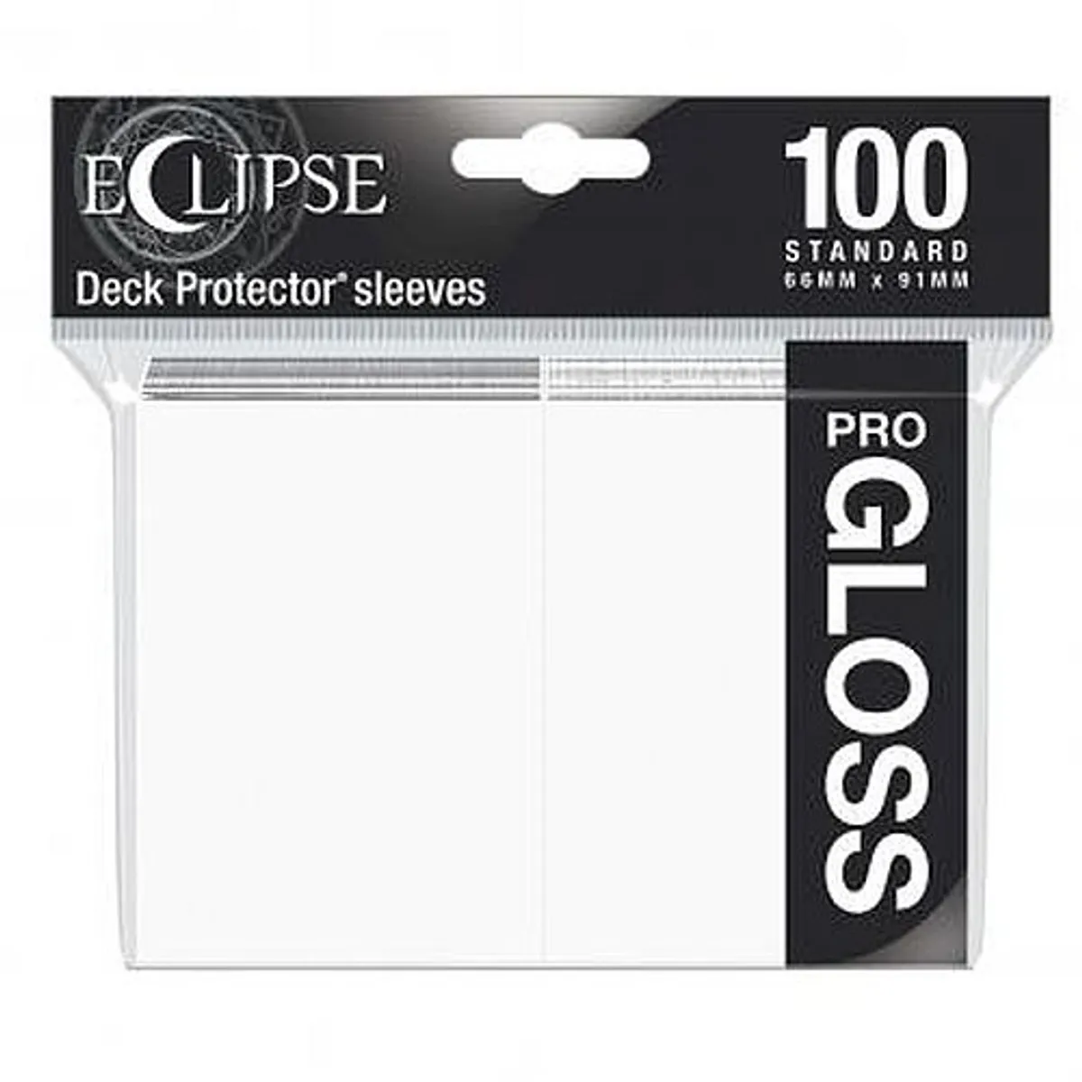 100 lommer - Ultra Pro - Eclipse Gloss: Arctic White (Hvid) (Top kvalitet) - Professional Sleeves #15600