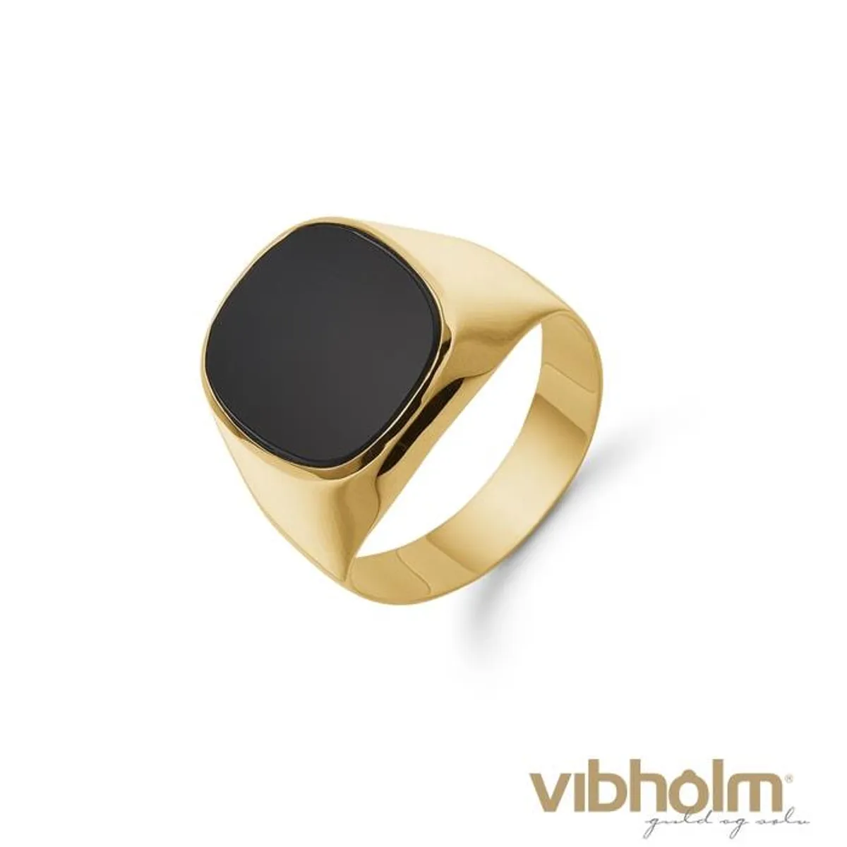 Aagaard - Herre Ring 8 karat guld m/sort onyx 08733441-29