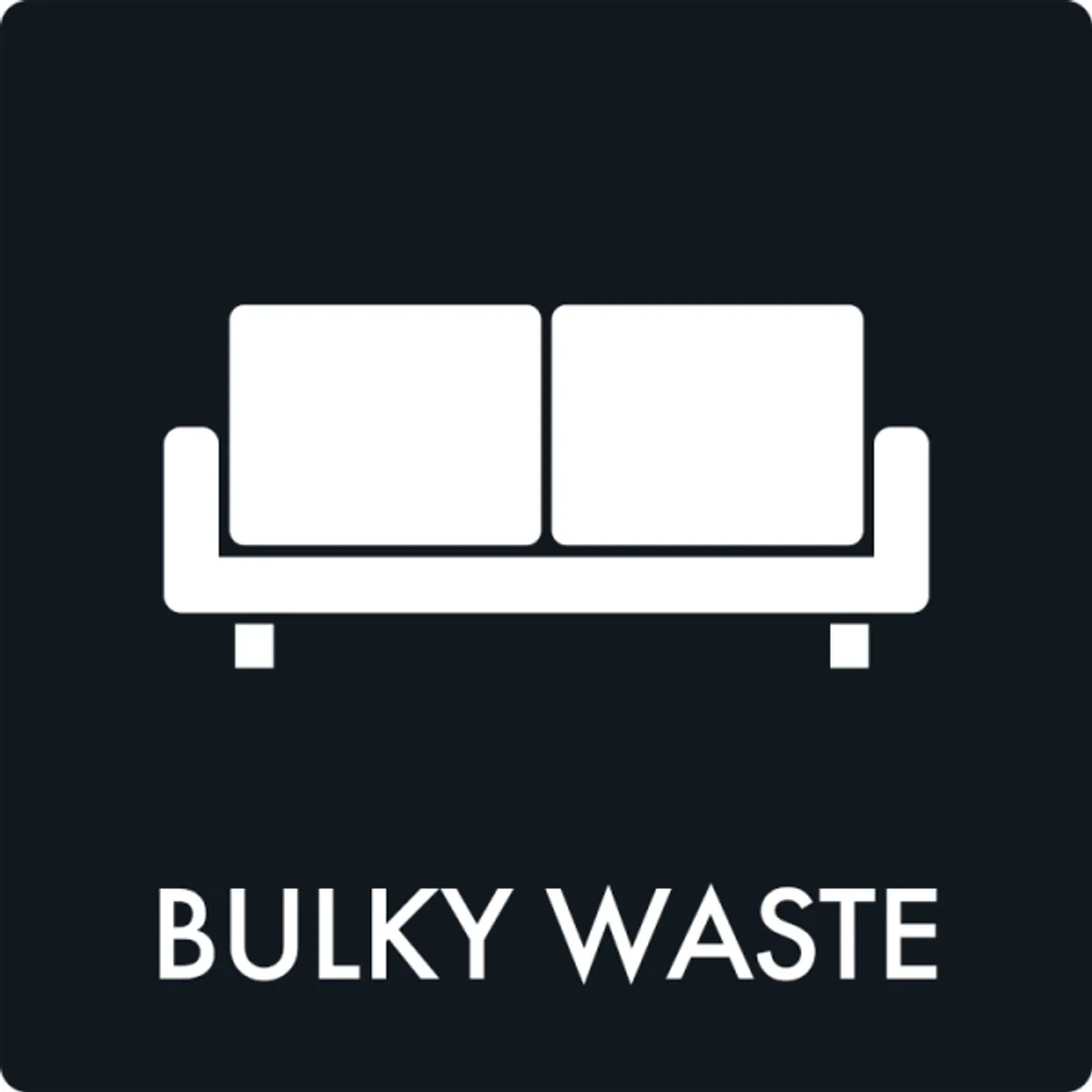 Affaldsskilt Bulky waste