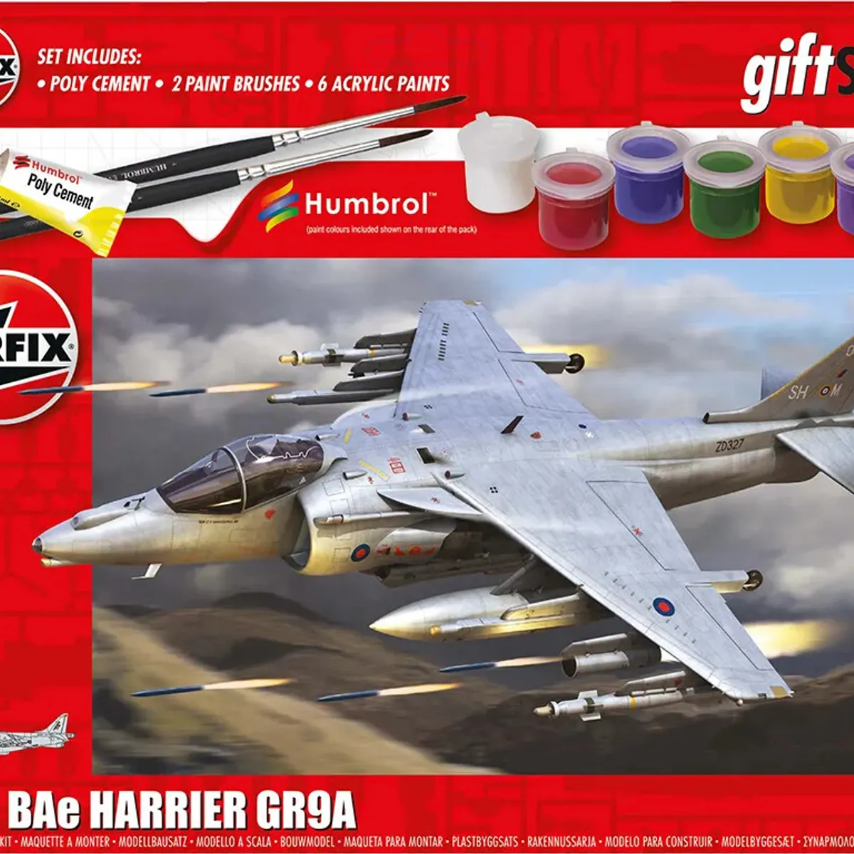 Airfix - Bae Harrier Fly Byggesæt Inkl. Maling - 1:72 - A55300a