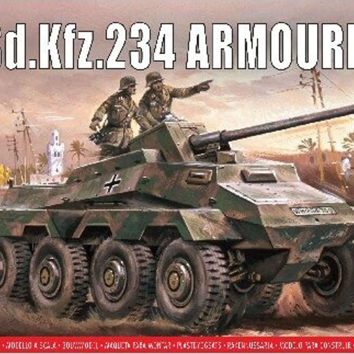 Airfix - Sd.kfz.234 Tank Byggesæt - 1:76 - Vintage Classics - A01311v