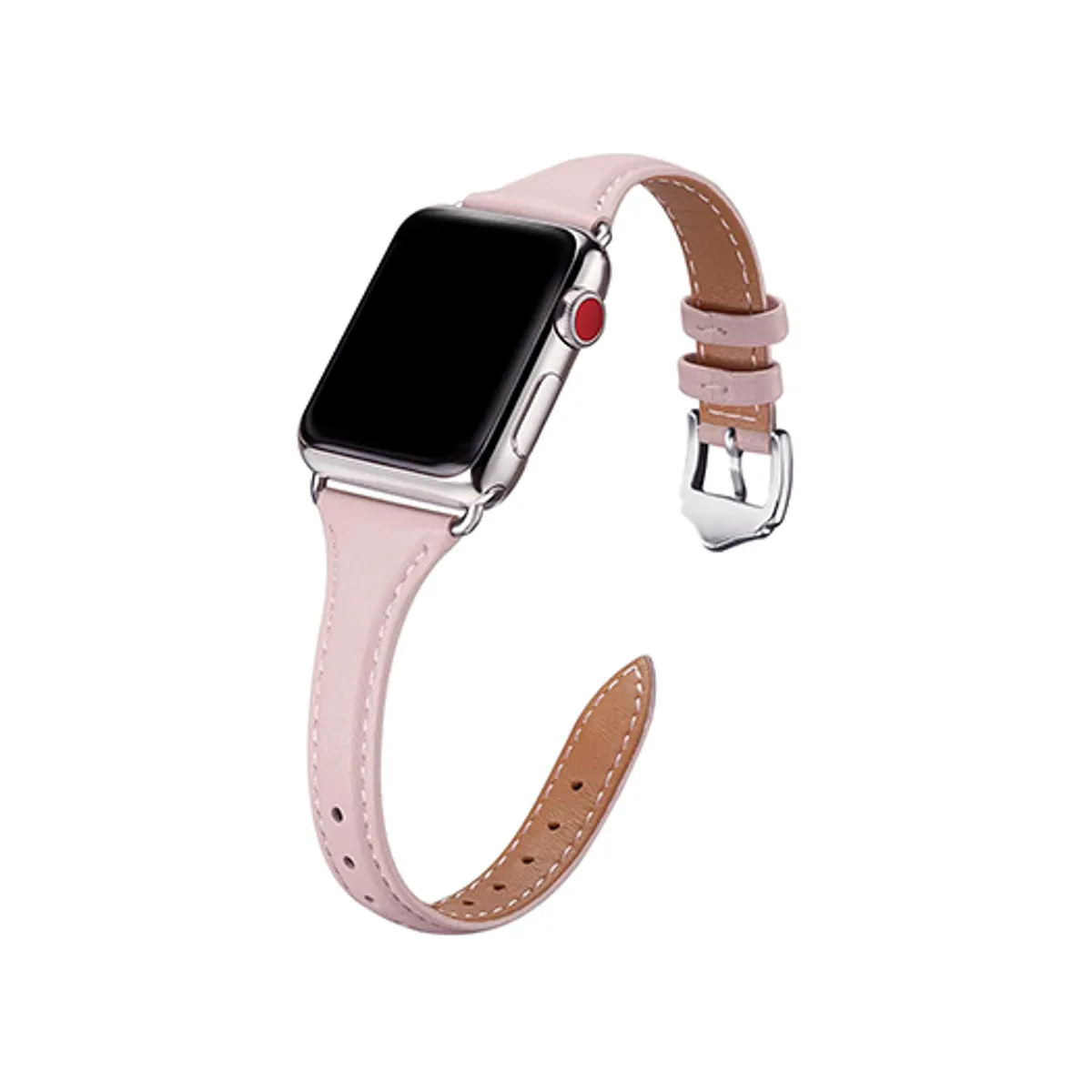 Apple Watch (42/44/SE/45/46/49mm) - Wonder&trade; Classic Læder Rem - Rose