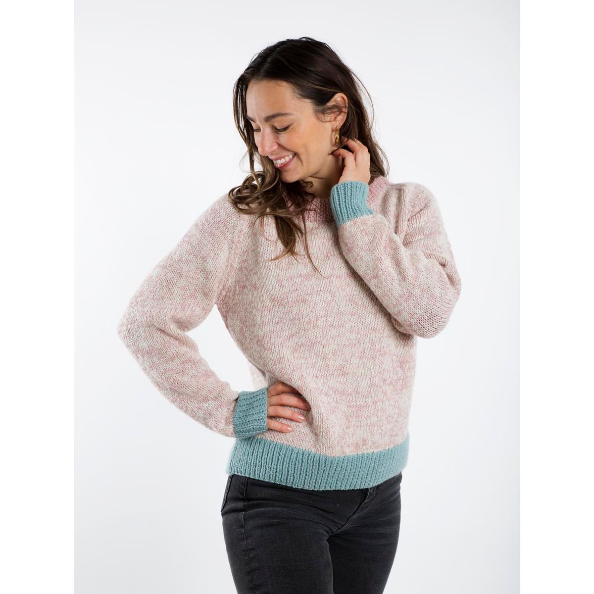 Astra Sweater Round Neck - Fuza Wool - Dark Rose