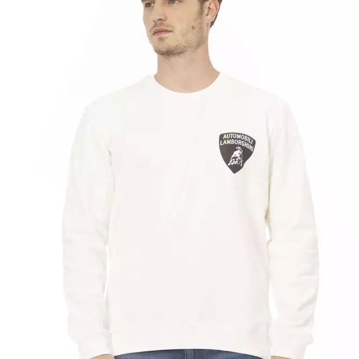 Automobili Lamborghini Hvid Bomuld Sweater