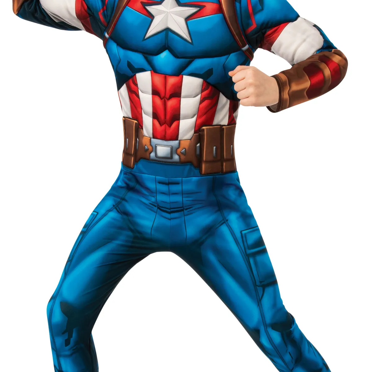 Avengers Captain America Deluxe Børnekostume (Str. S/104)