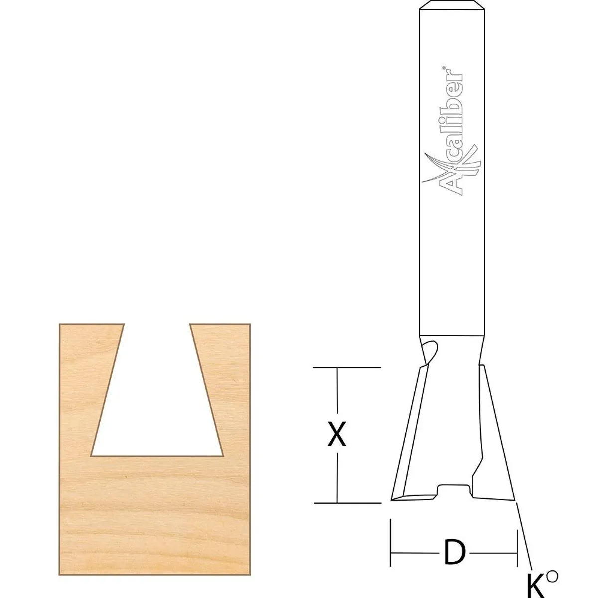 Axcaliber Svalehalefræser - 12,7 x 12,7 mm - K6,35