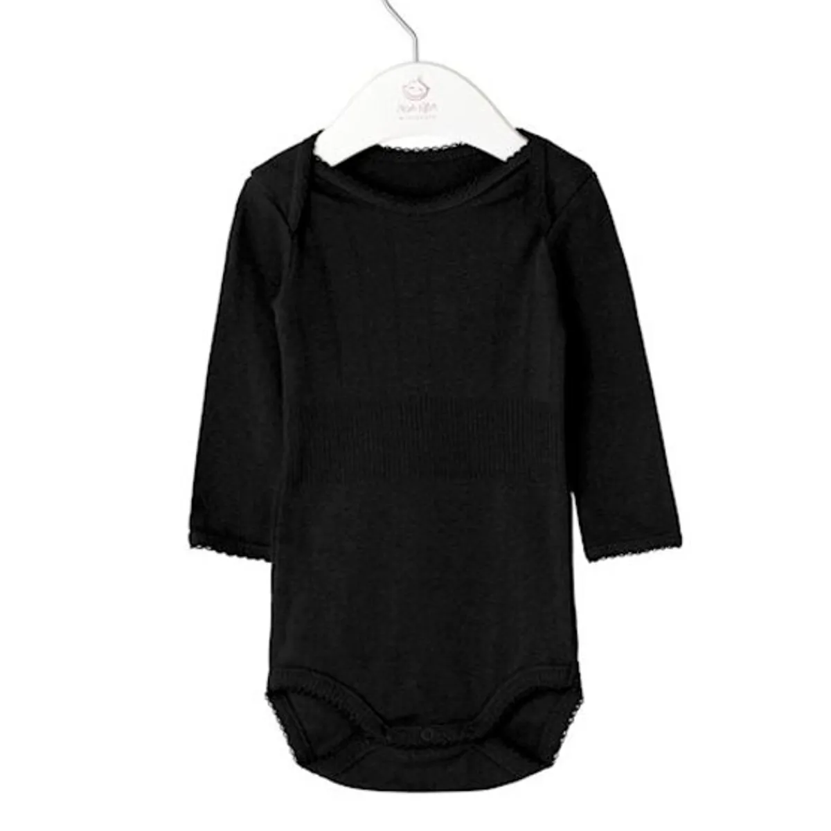 Baby Bodystock L/Æ - BLACK - 0M