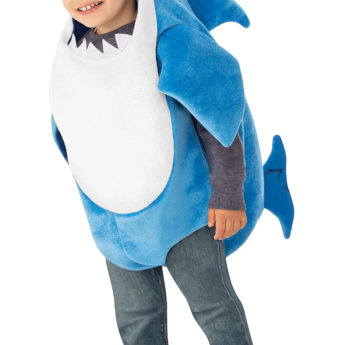 Baby Shark / Daddy Shark Deluxe Blå børnekostume (6-48 måneder)