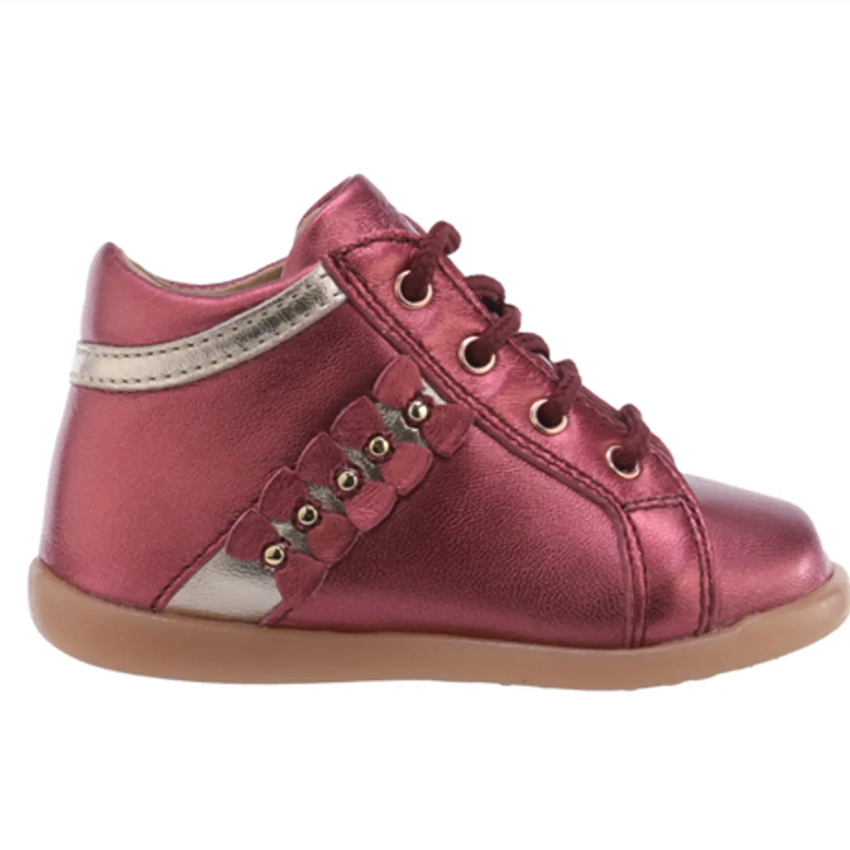 BabyBotte Farah snøresko, metallic pink