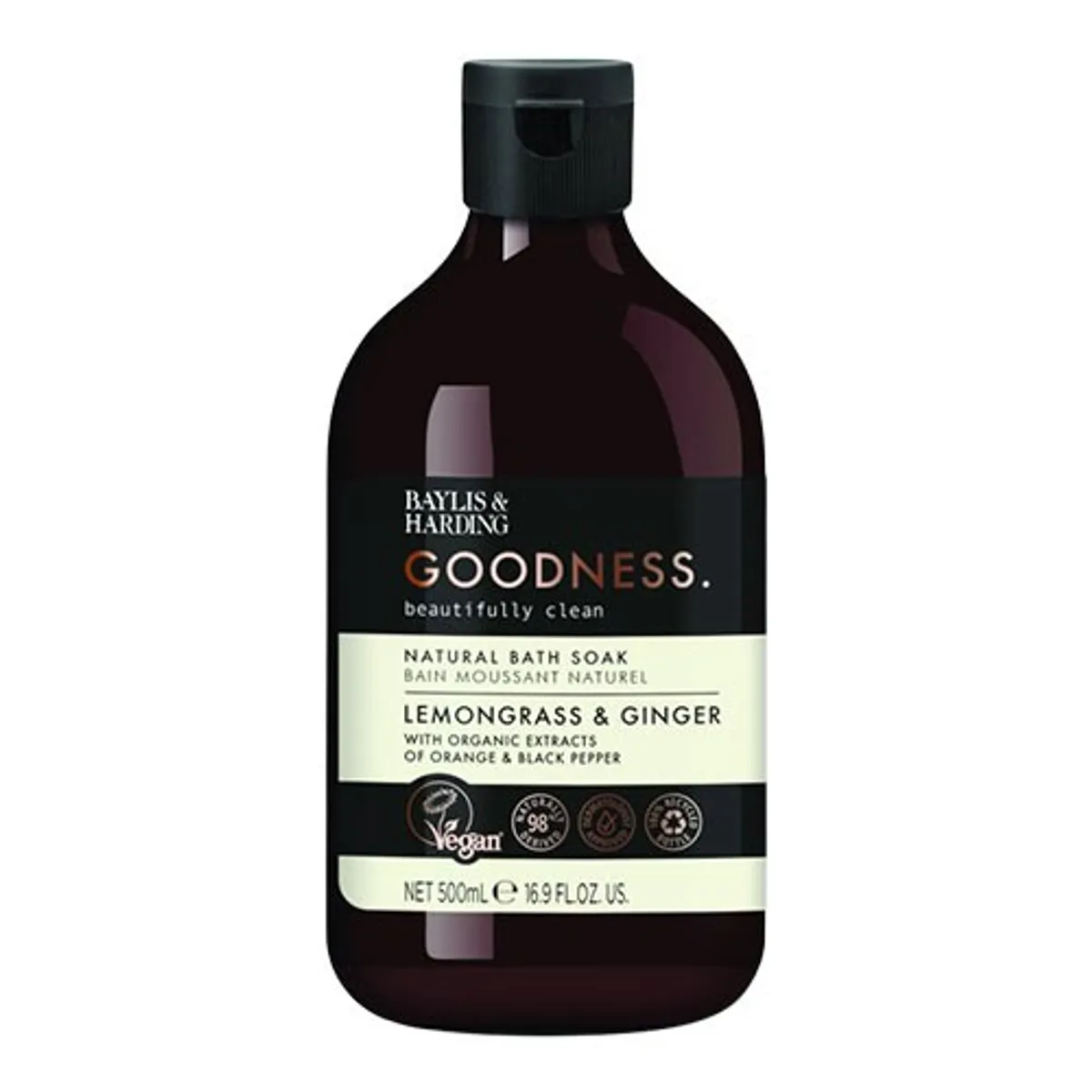 Badesæbe lemongrass & ginger - 500 ml - Baylis & Harding Goodness