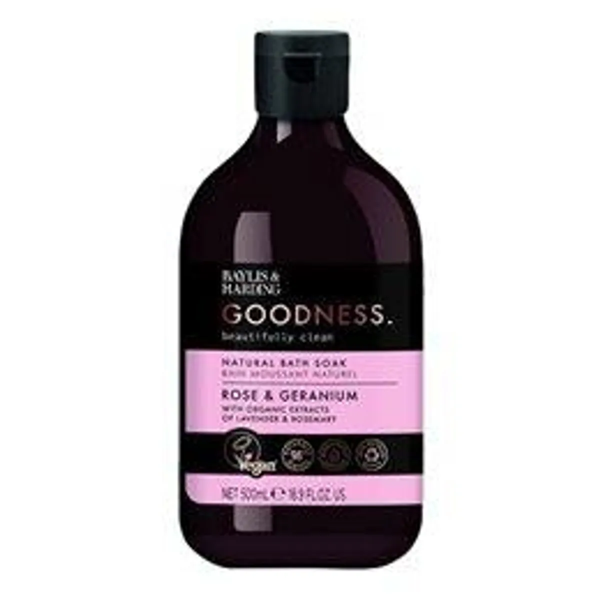 Badesæbe rose & geranium Baylis & Harding Goodness - 500 ml