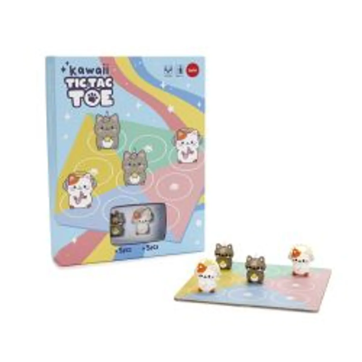 Balvi Game,tic Tac Toe Kawaii,plastic,cartboard Kryds og bolle - Spil