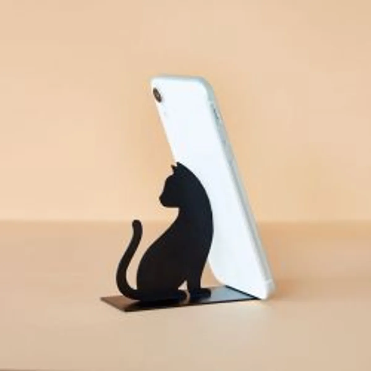 Balvi Smartphone Holder,feline,black,metal - Mobilholder