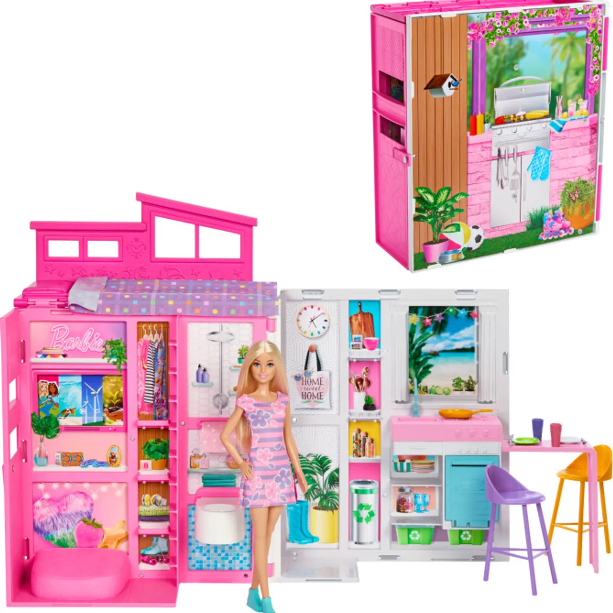 Barbie - Getaway Doll House & Dukke