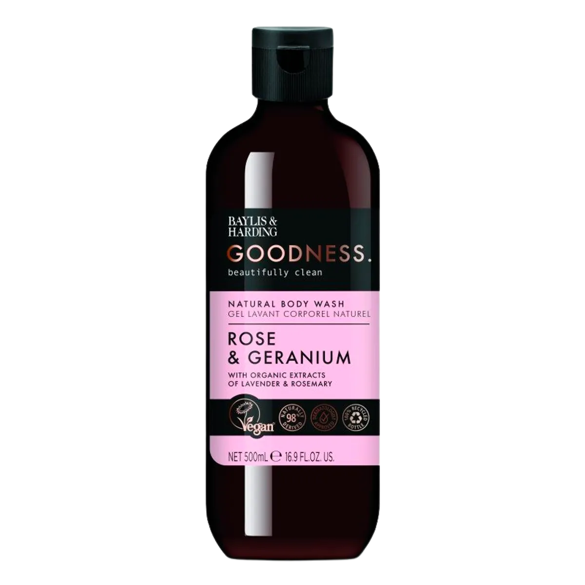 Baylis & Harding Goodness Rose & Geranium Body Wash (500 ml)