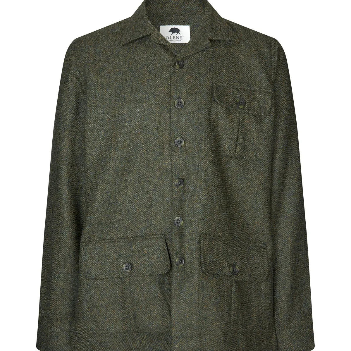 Beauly Tweed Shacket, grøn - XS