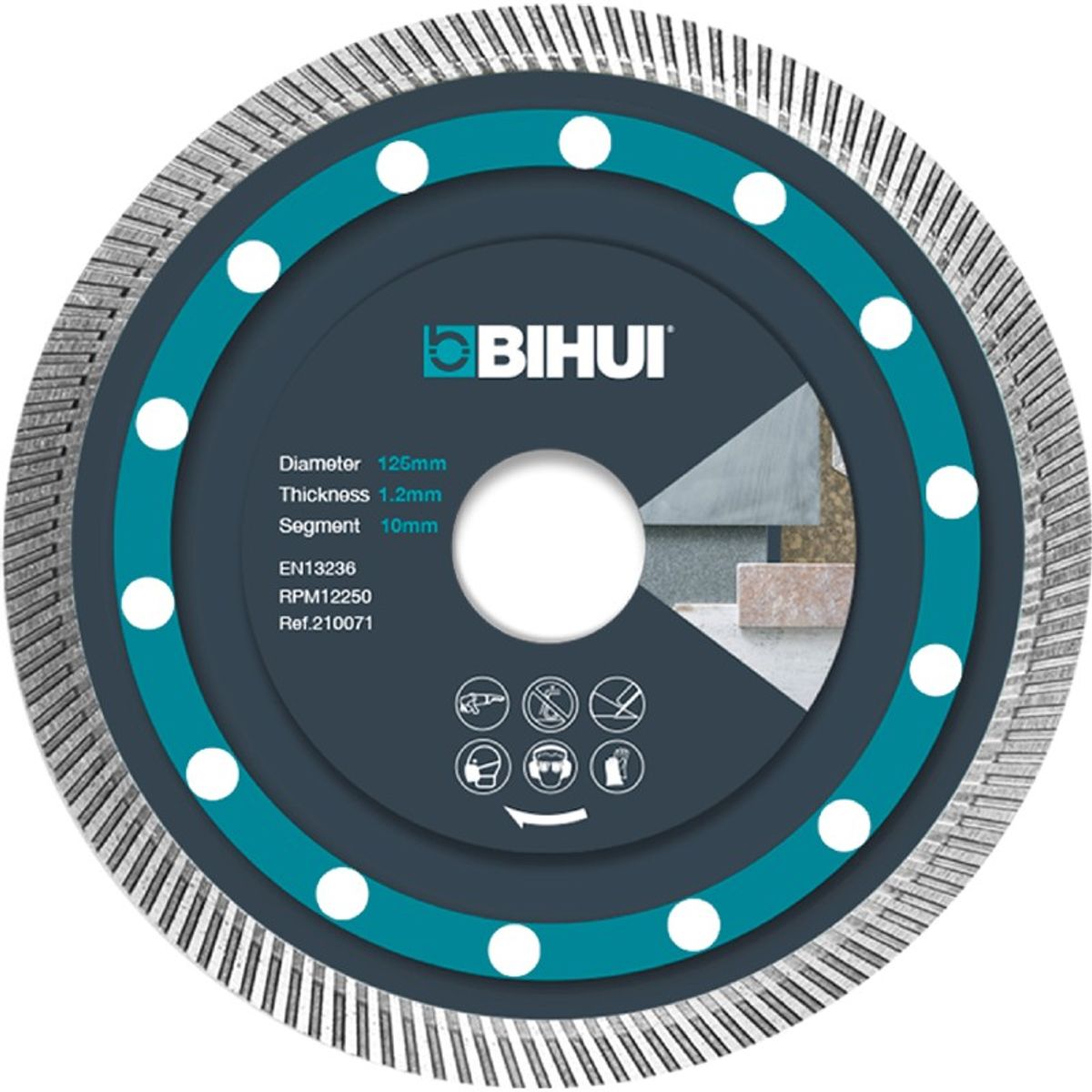 BIHUI diamant skive 125mm 1,2mm