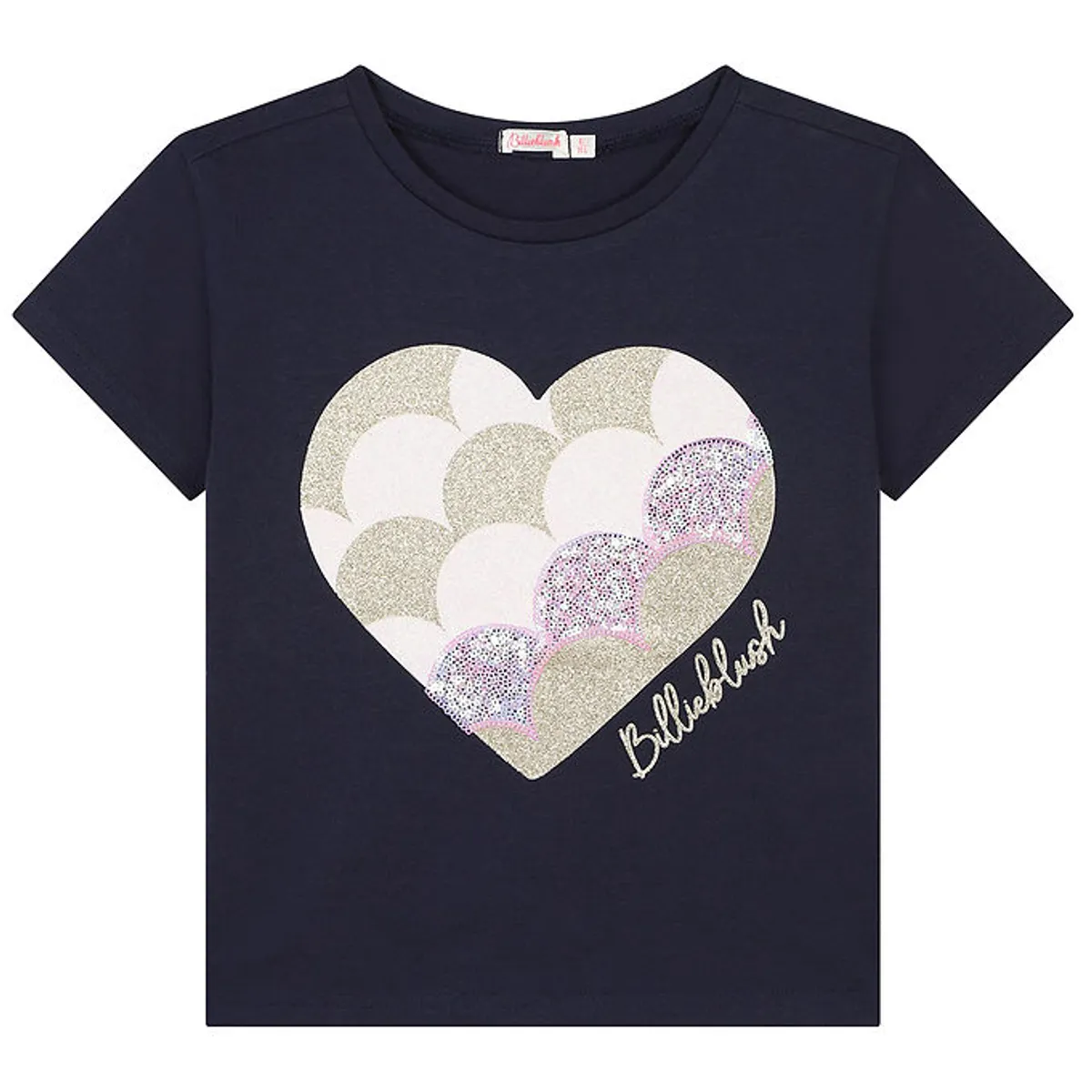 Billieblush T-shirt - Navy/Hjerte/Glitter