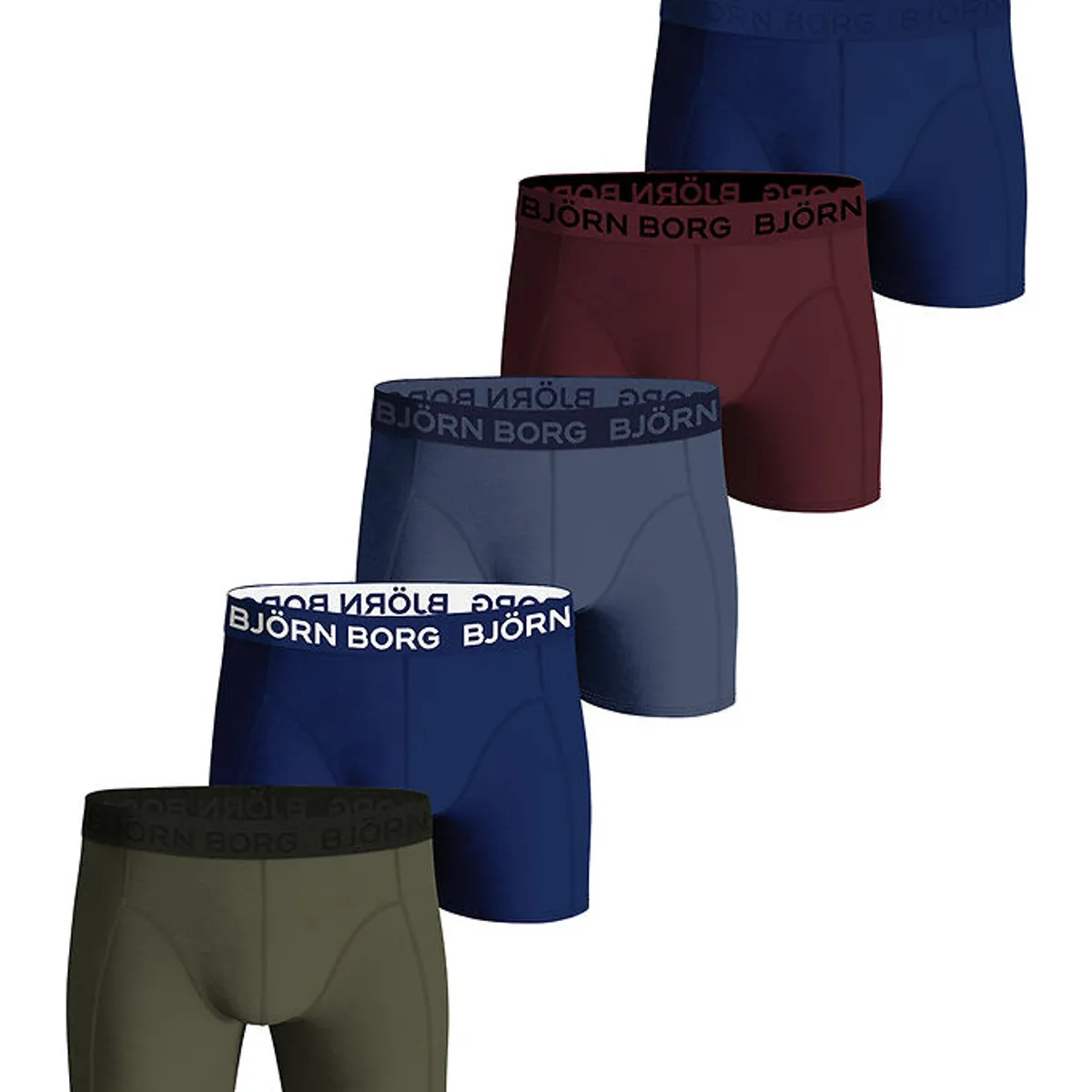 Björn Borg Boxershorts - 5-pak - Blå/Grøn/Rød