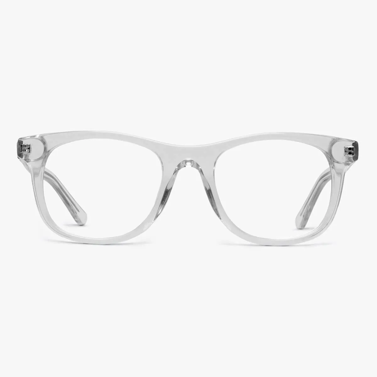 Blue light briller +1.5 -Men's Malmö Crystal White - Luxreaders