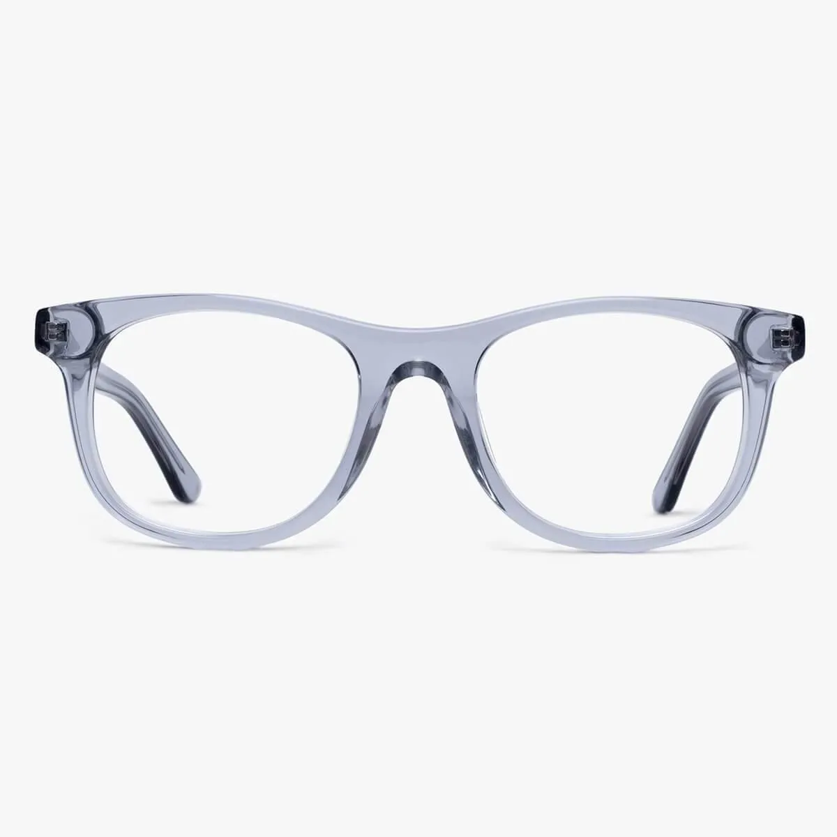 Blue light briller +1 -Men's Malmö Crystal Grey - Luxreaders