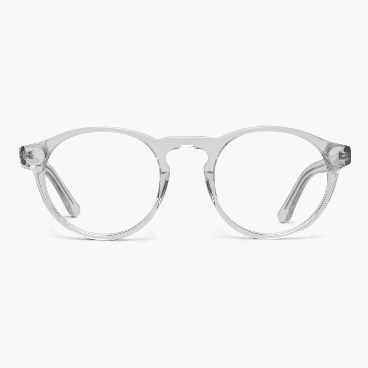 Blue light briller +1 -Men's Trondheim Crystal White - Luxreaders