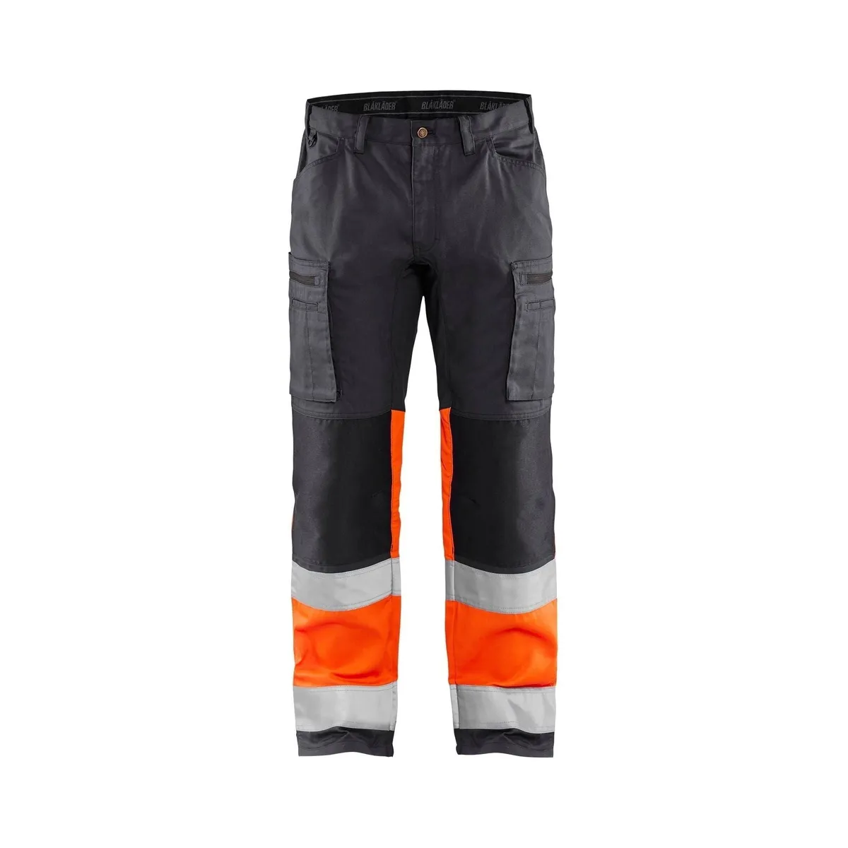 BLÅKLÄDER 1551 High Vis Buks med stretch - Mellemgrå/High Vis Orange herre