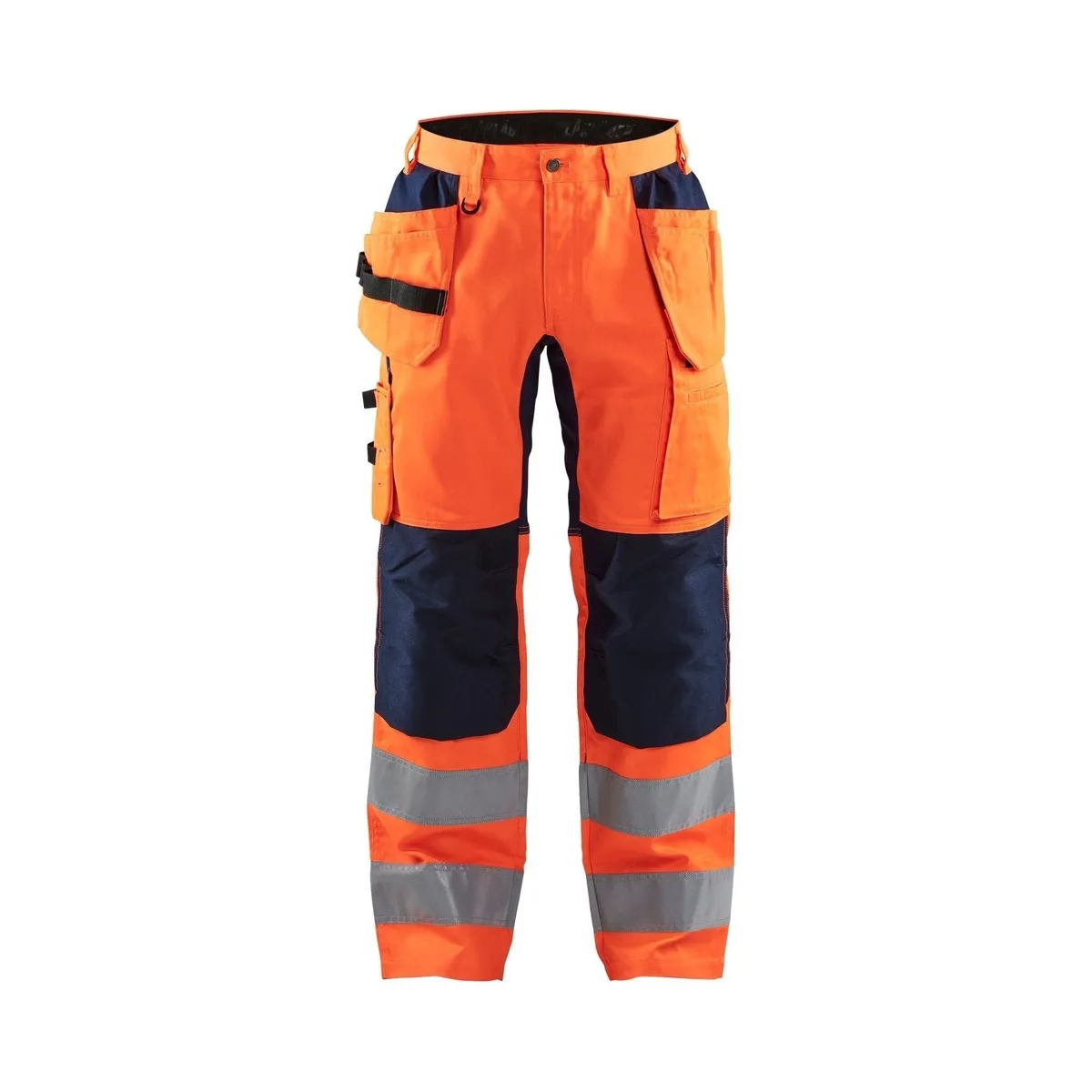 BLÅKLÄDER 1552 High Vis Buks med stretch - High Vis Orange/Marineblå herre