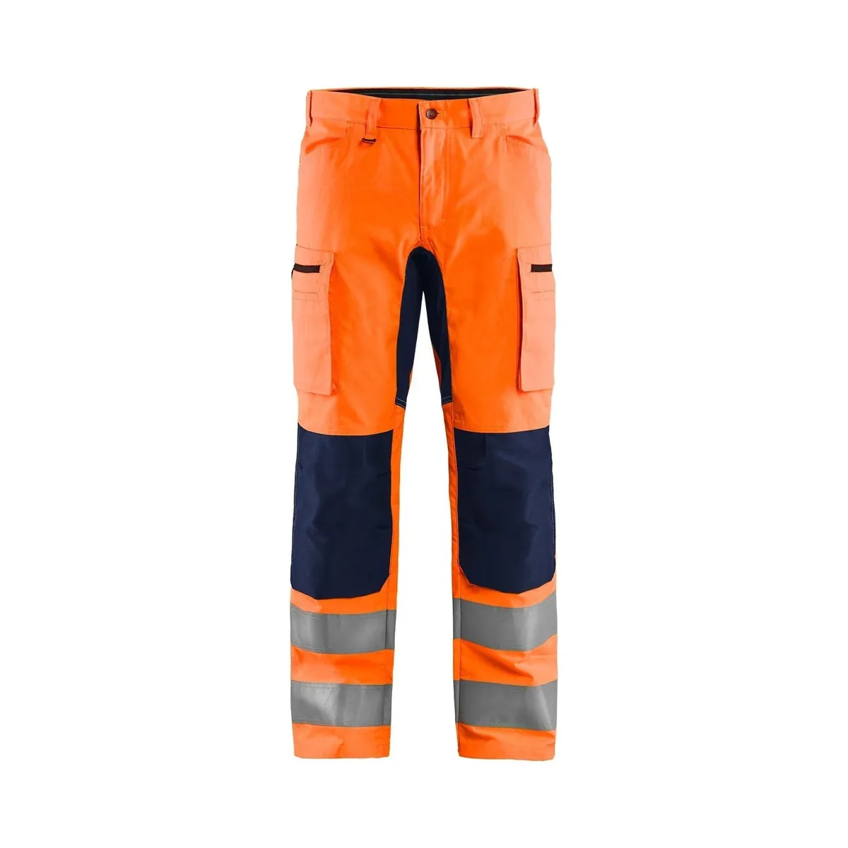 BLÅKLÄDER 1585 High Vis Buks med stretch - High Vis Orange/Marineblå herre