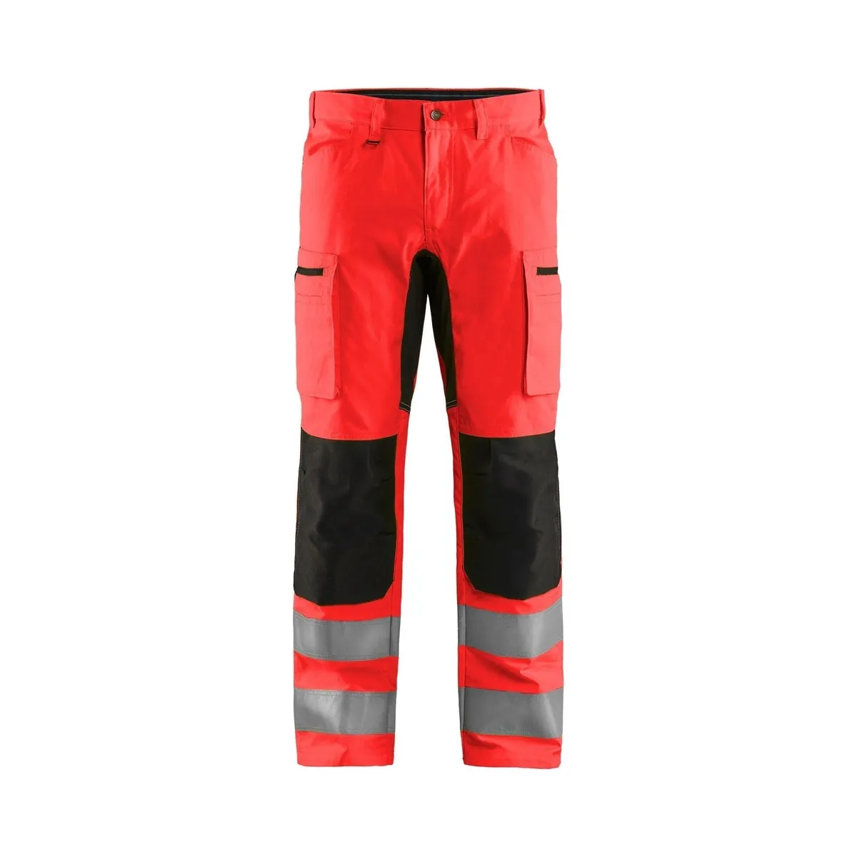 BLÅKLÄDER 1585 High Vis Buks med stretch - High Vis Rød/Sort herre