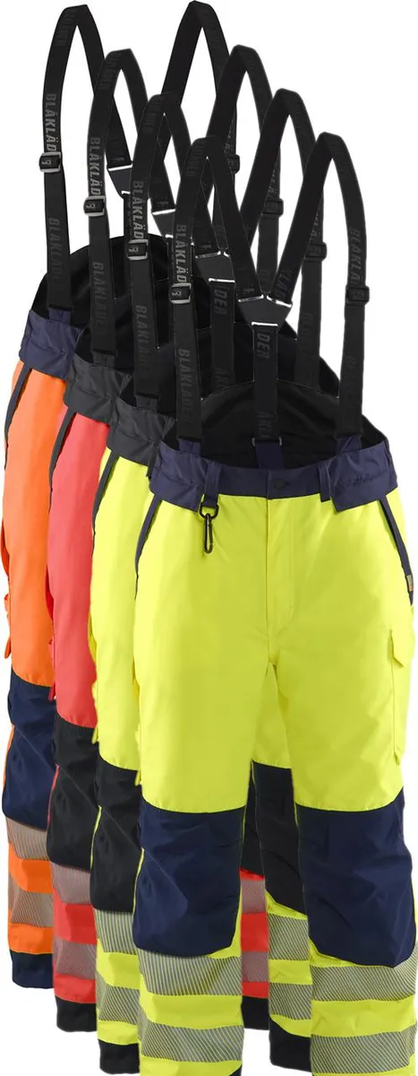 Blåkläder 1875 High Vis Vinter Buks / High Vis Vinter Arbejdsbuks - 3XL - High Vis Gul/Sort