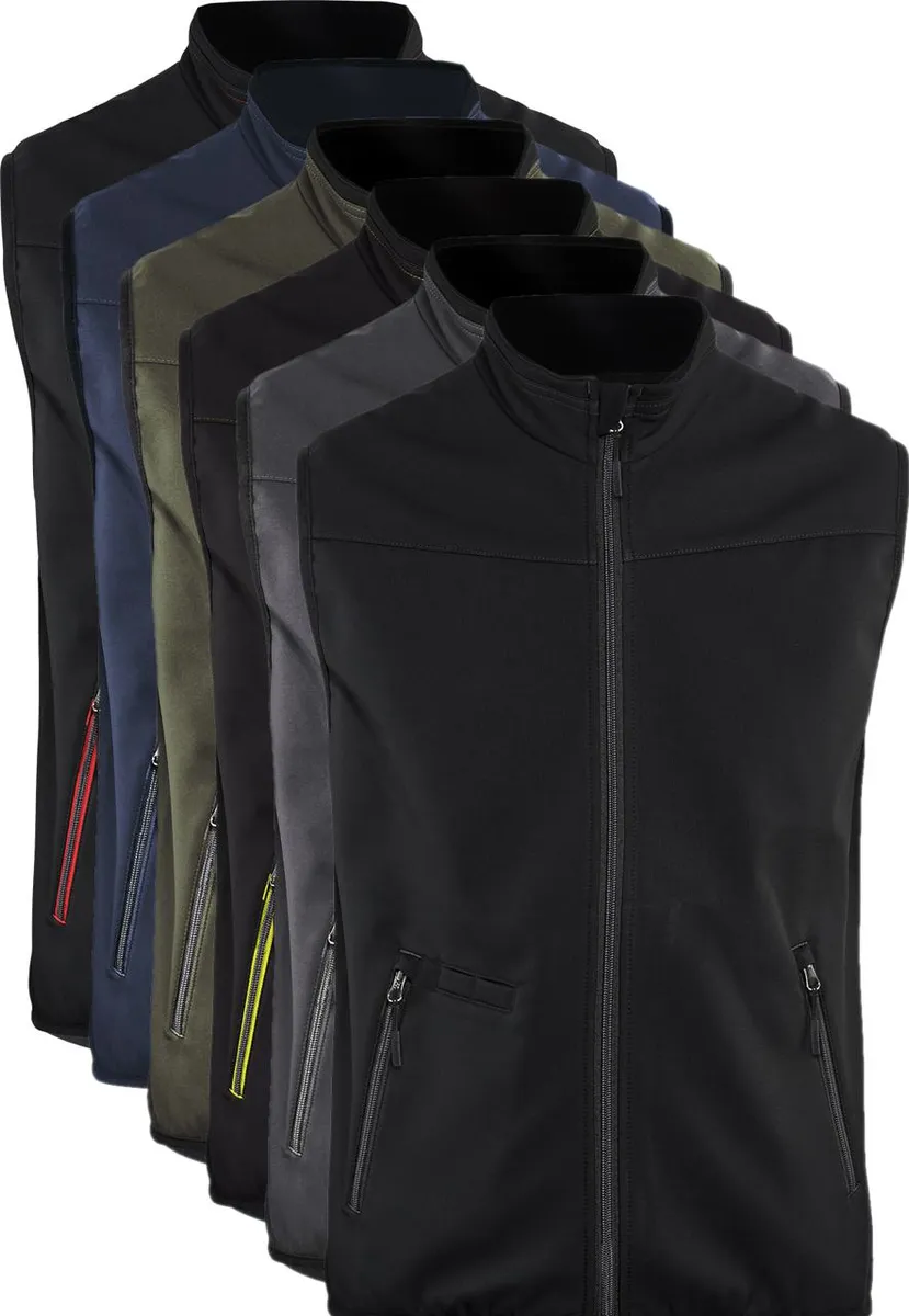 Blåkläder 3850 Softshell Vest / Softshell Vest - 2XL - Mellemgrå/Sort