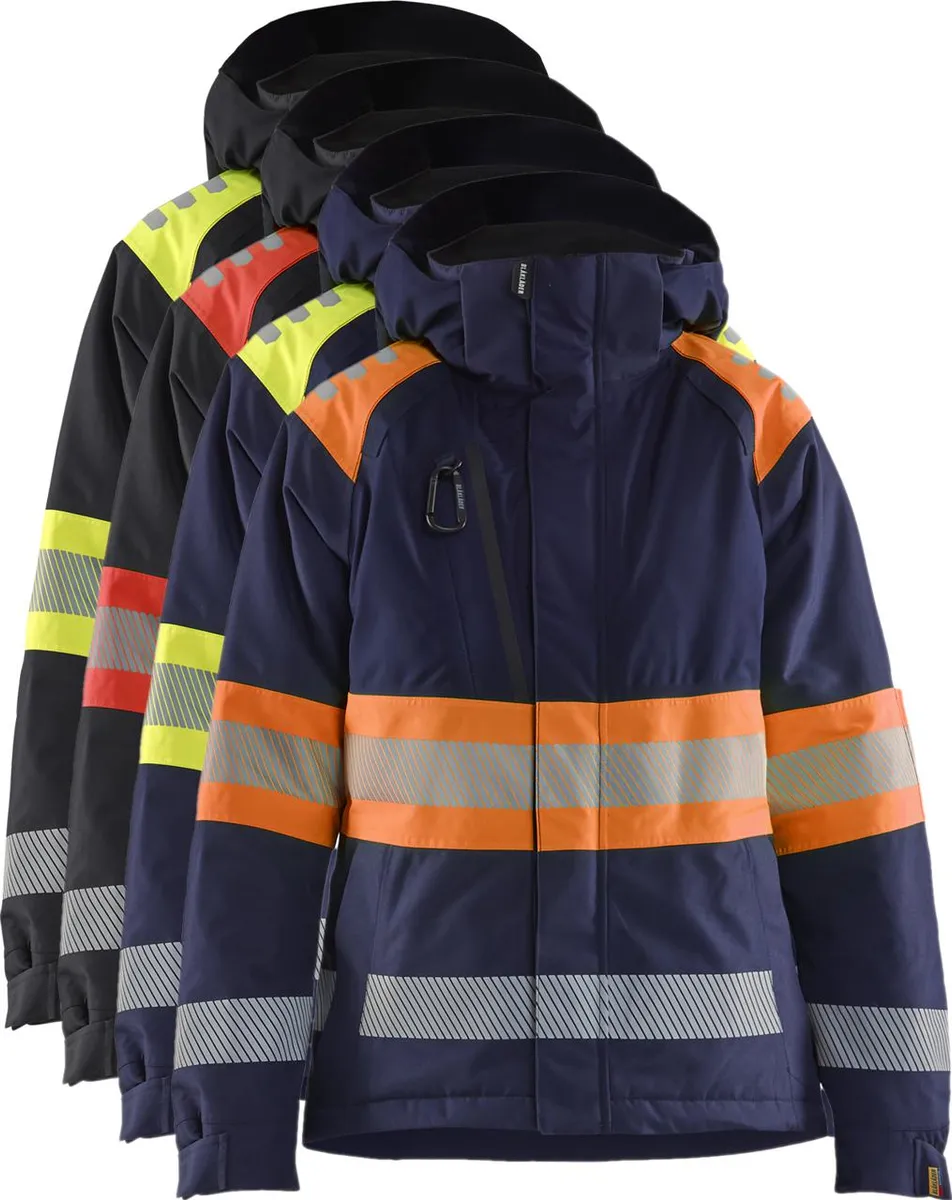 Blåkläder 4470 Dame High Vis Vinterjakke / Dame High Vis Vinterjakke - 3XL - Marineblå/High Vis Orange