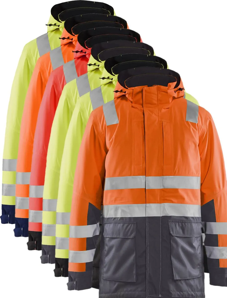 Blåkläder 4495 High Vis Vinter Parka / High Vis Vinter Parka - 3XL - High Vis Gul/Marineblå