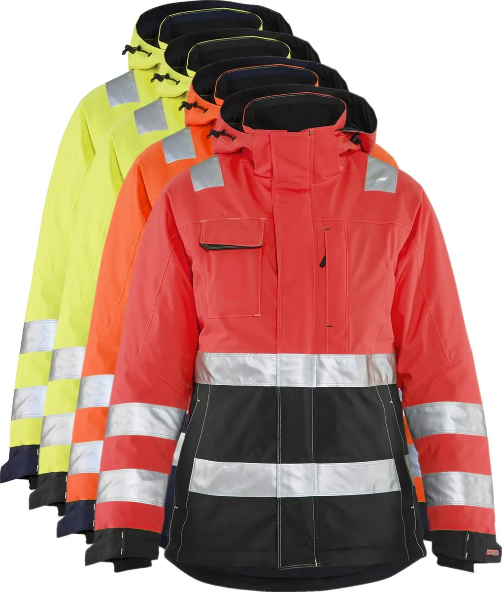 Blåkläder 4872 Dame High Vis Vinterjakke / Dame High Vis Vinterjakke - 2XL - High Vis Rød/Sort