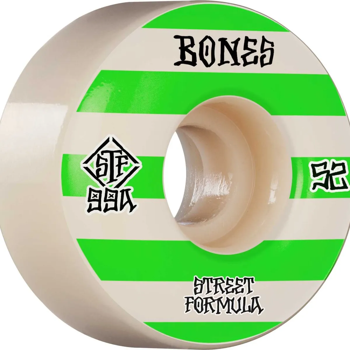 Bones Wheels Skateboard Hjul Patterns STF 99A 52mm White V4 Wide 4-pak