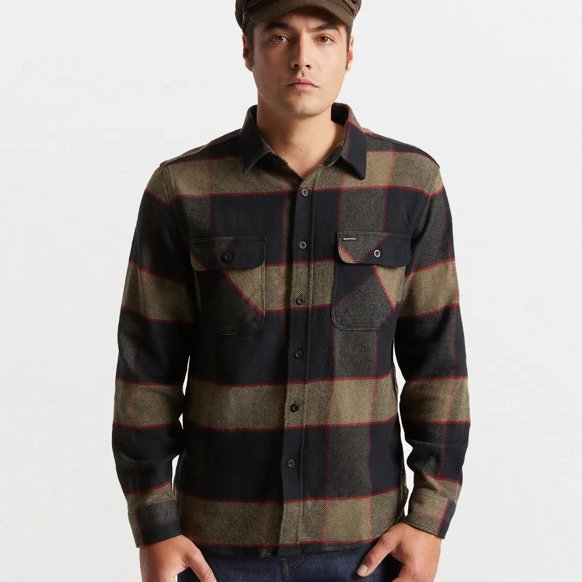 Brixton Bowery Langærmet Flannel Skjorte