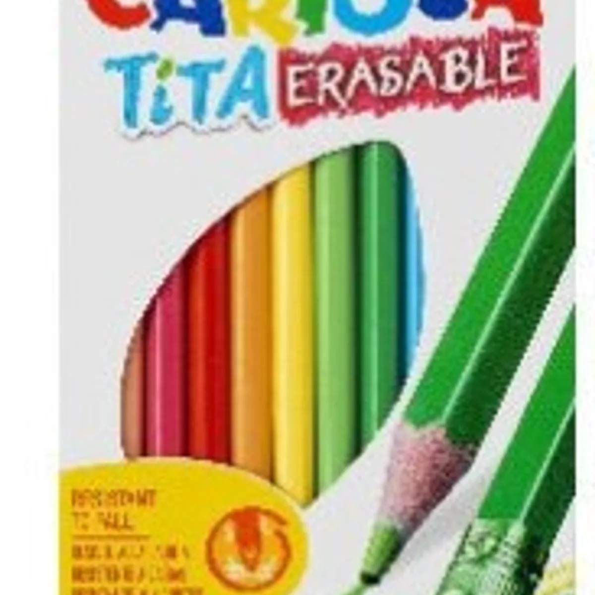 Carioca - Tita Erasable - Farveblyanter Med Viskelæder - 12 Farver