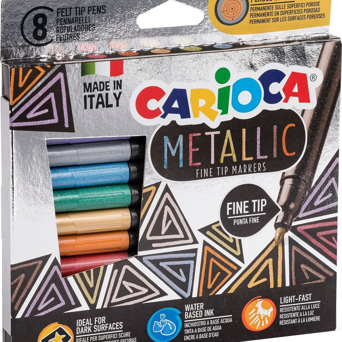 Carioca - Tusser - Metallic - 8 Farver