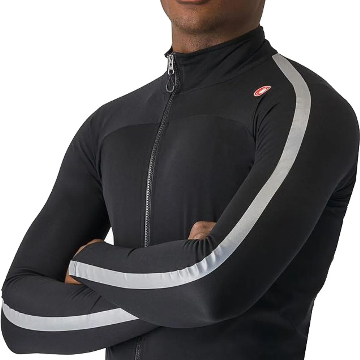 Castelli ULTRA RAIN CAPE - Sort/Silver Reflex