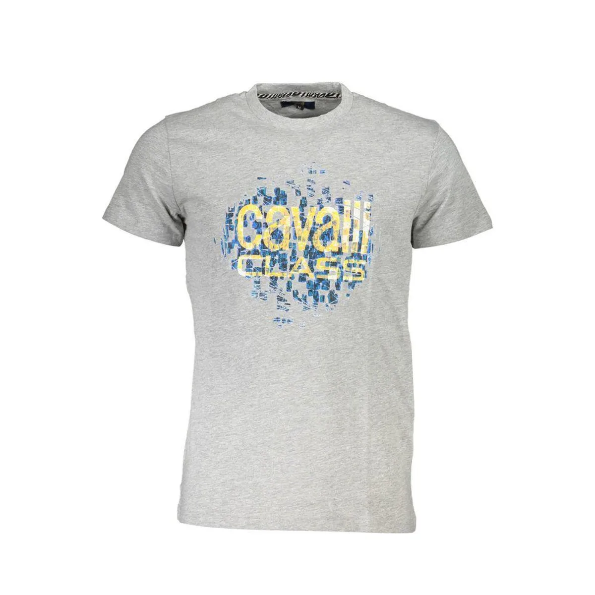 Cavalli Class Gray Cotton T-Shirt