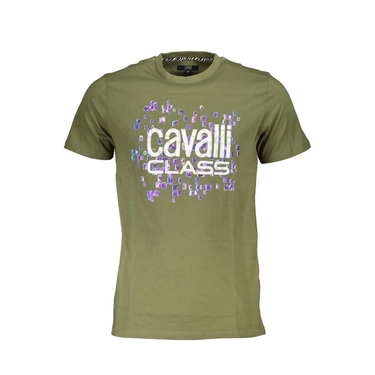 Cavalli Class Green Cotton T-Shirt