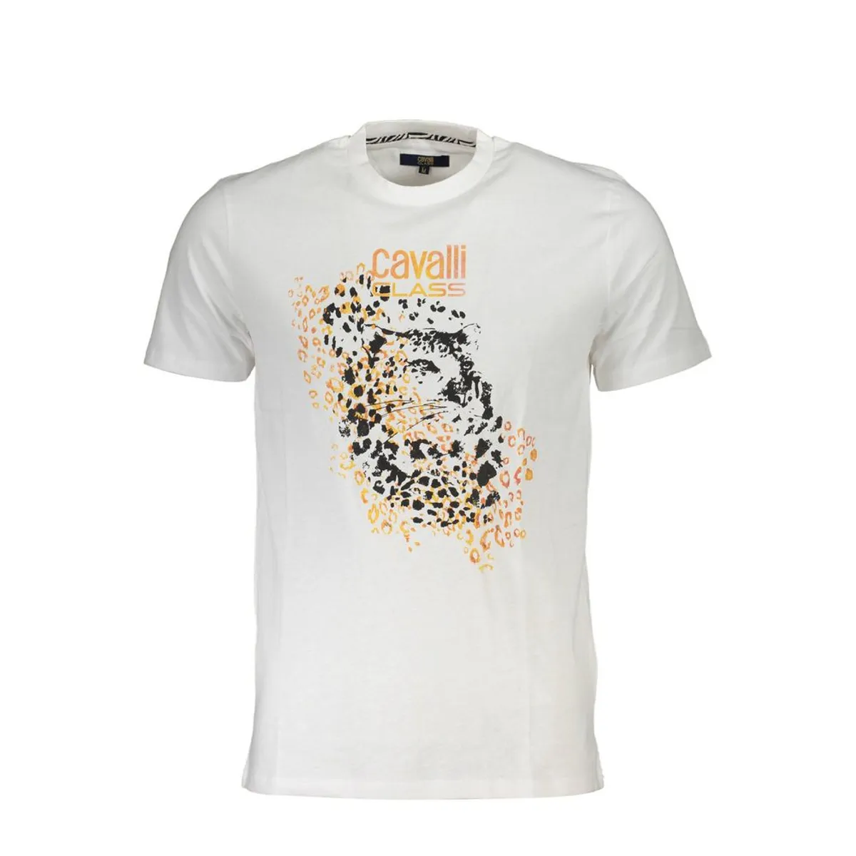 Cavalli Class Hvid Cotton T-Shirt