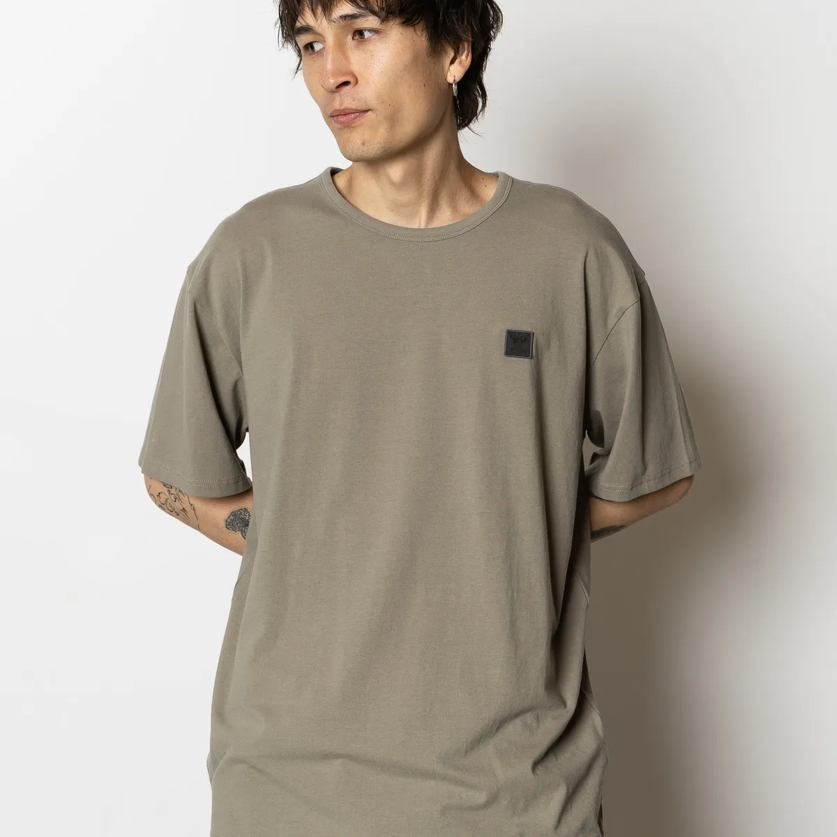 CAVE ORGANIC COTTON T-SHIRT - Grey Green