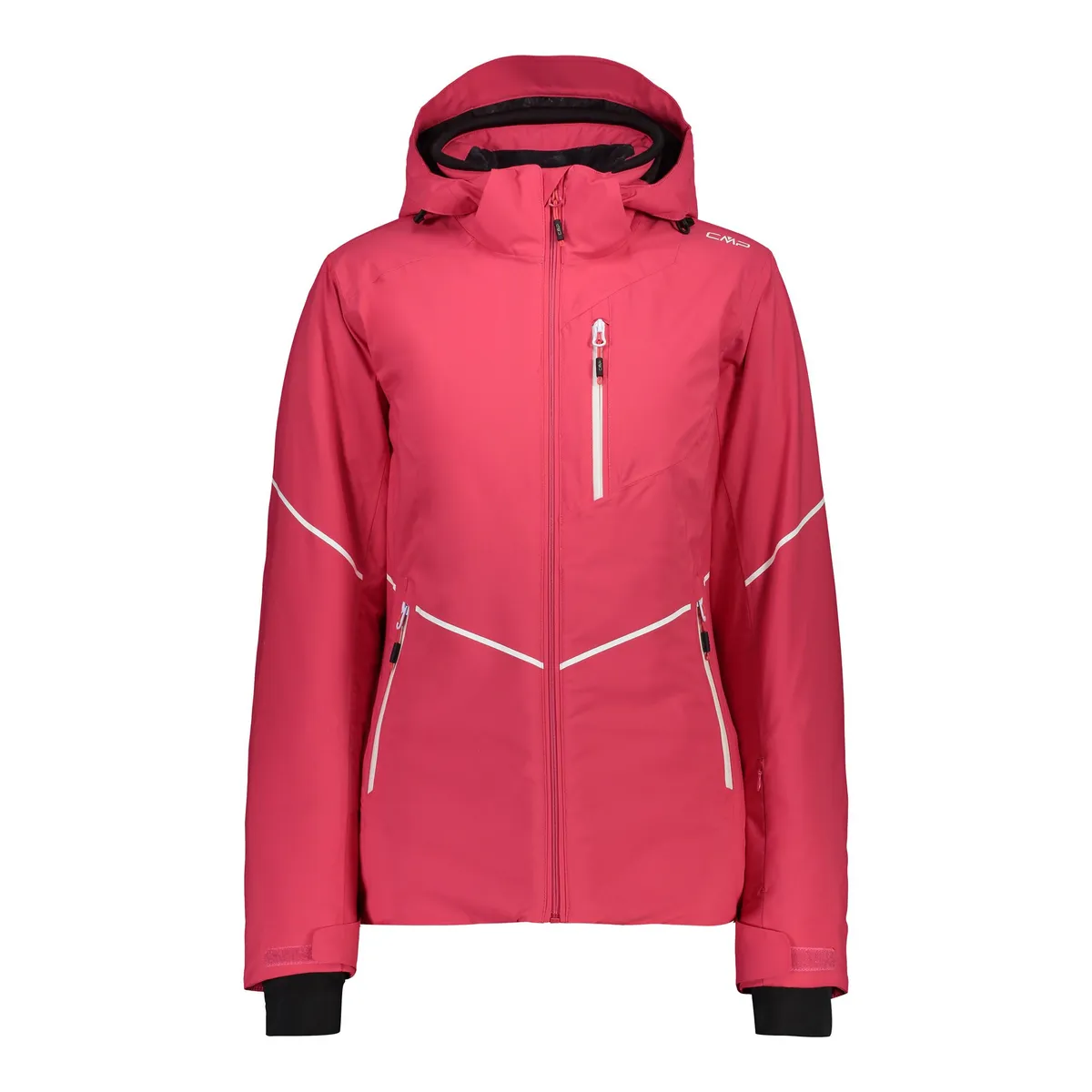 Cmp Zip Hood Jacket Dame (Farve: Rød, Størrelse: 34)