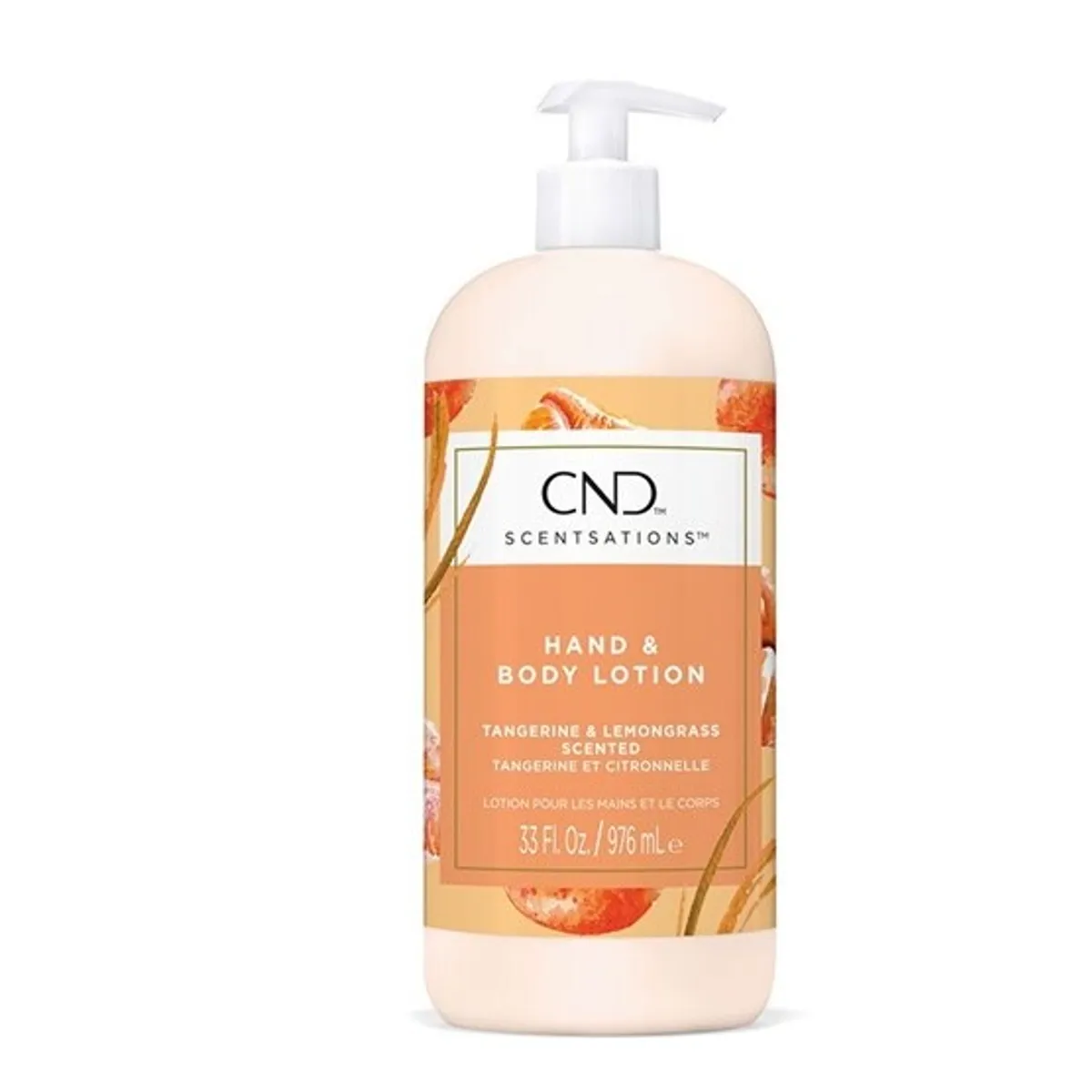 CND Scentsations, Hand & Bodylotion, Tangerine & Lemongrass, 975 ml. STOR - Håndcreme, Kropscreme, Velduftende creme, Dermatologisk testet