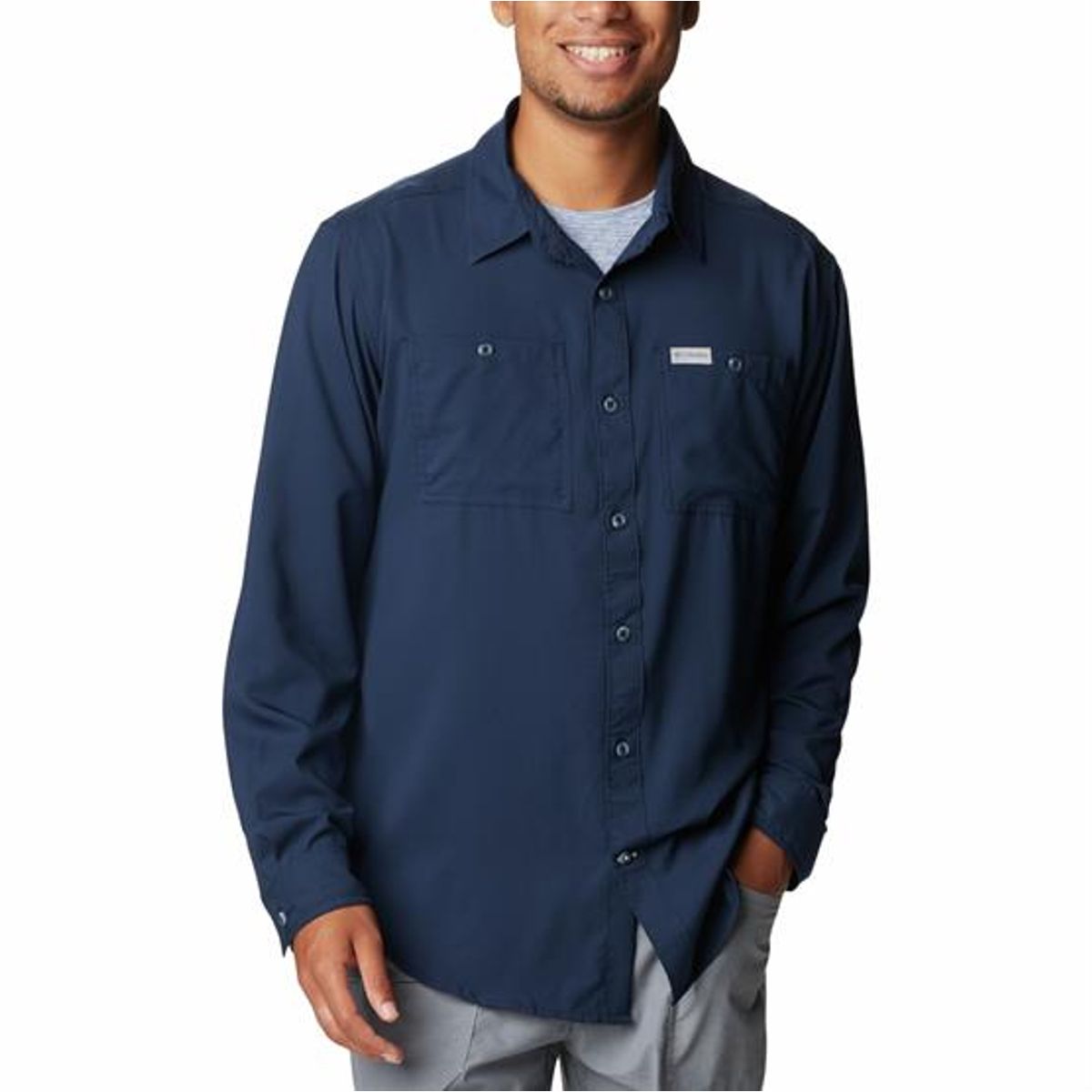 Columbia Utilizer Wowen Long Sleeve Mens, Collegiate Navy