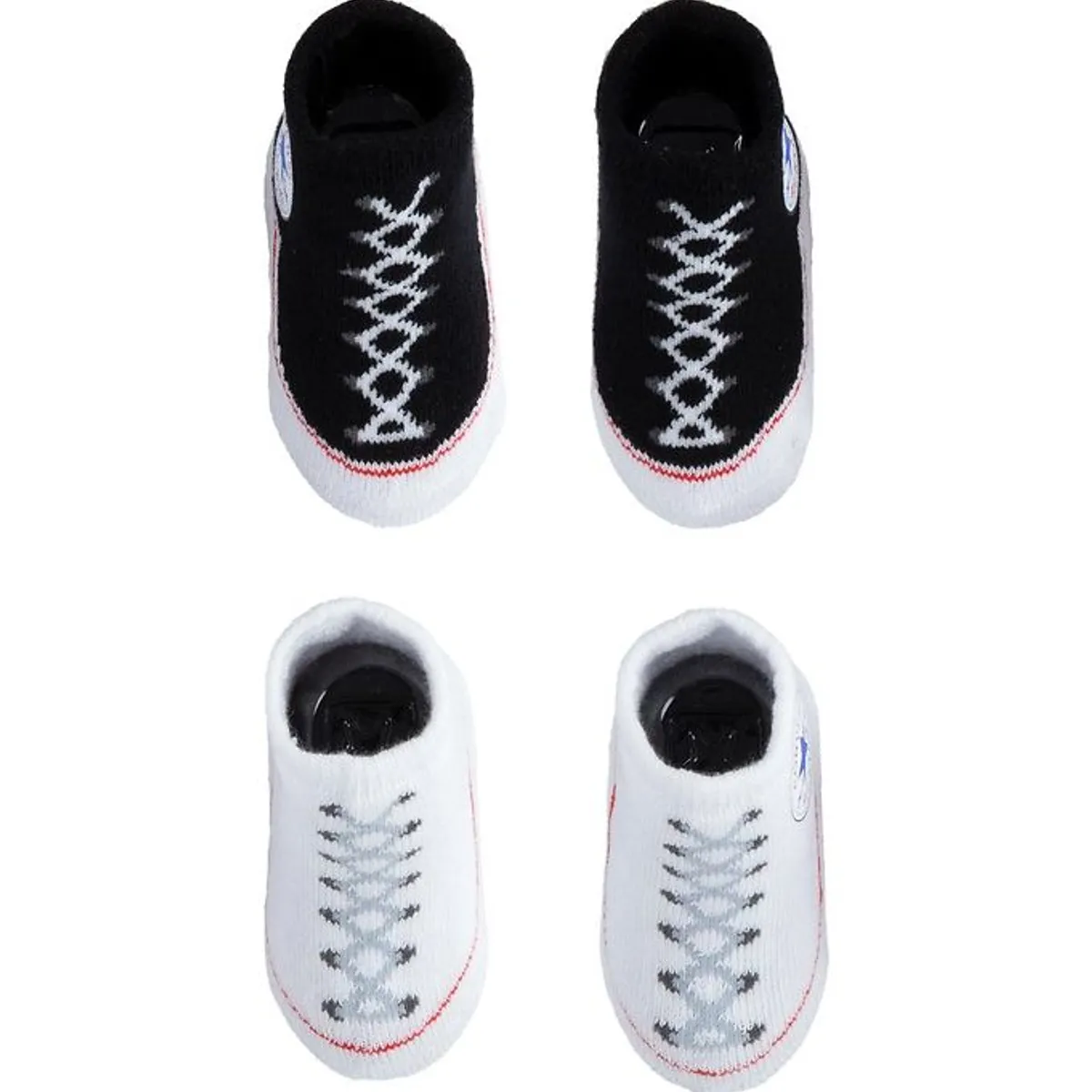 Converse Strømper - 2-pak - Sort/Hvid