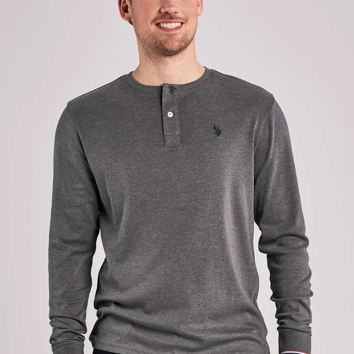 Cosimo Grandad Long Sleeve T-shirt - U.S. Polo Assn - Herre - L