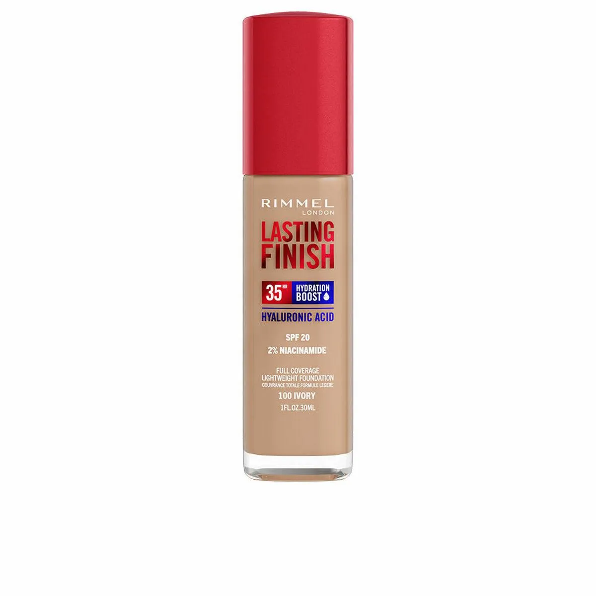 Cremet Make Up Foundation Rimmel London Lasting Finish Nº 100 Ivory Spf 20 30 ml